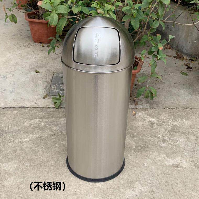 银行农业专用垃圾桶农行绿圆头果皮桶干湿家用收纳铁艺材质大容量