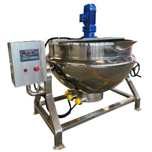 50升电加热商用夹层锅可倾斜卤肉煮锅不锈钢导热油式熬煮锅厂家