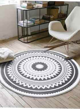 Nordic Modern Plush Floor Rug Round Area Carpet For Living