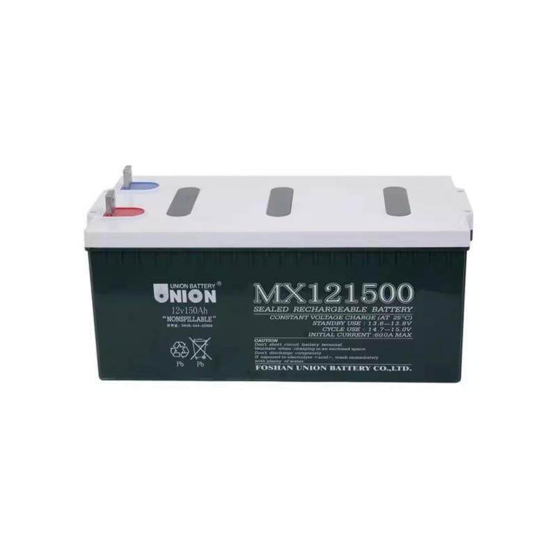 UNION友联蓄电池MX1215012v150ah船舶通信电力设备EPS照明应急用