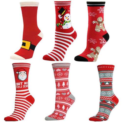 3 Pair Christmas Socks Elk Women Men