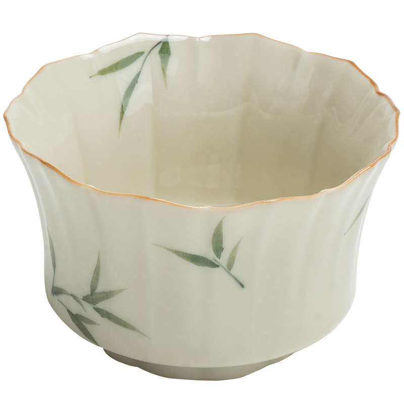 纯手绘筱竹清芝高足杯陶瓷主人杯单功夫茶具单个品茗杯女专用,餐饮具,茶杯,淘宝优惠券,粉丝福利购,淘宝优惠卷