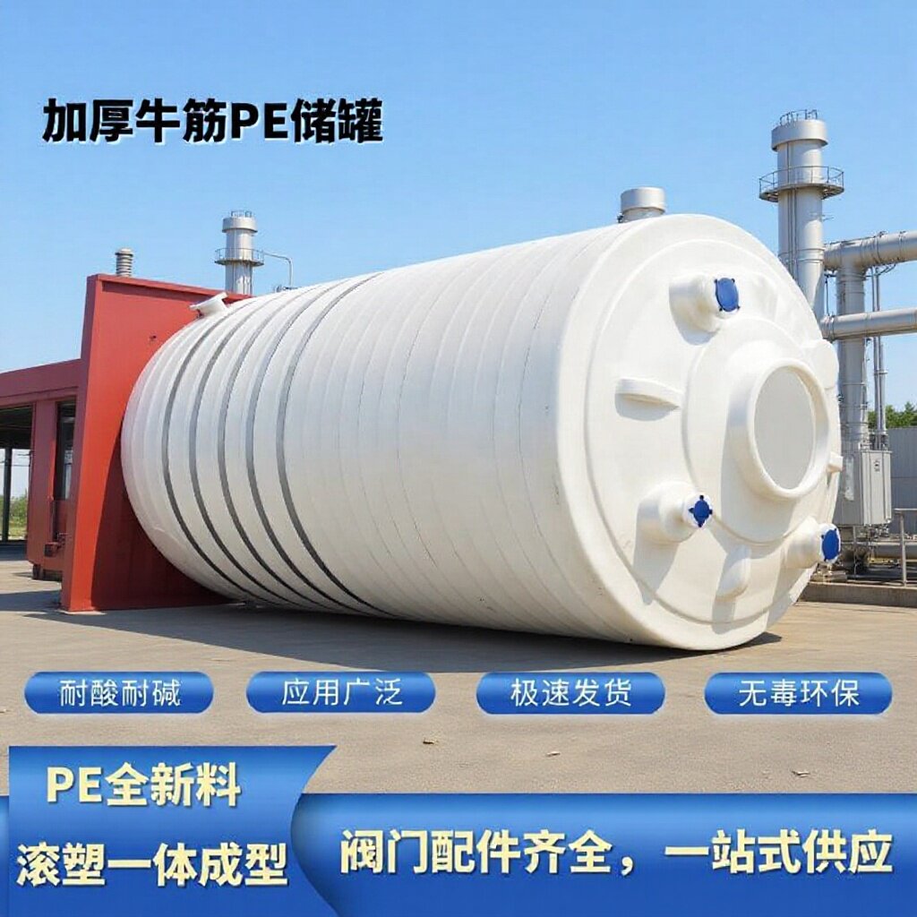 3吨5吨储水罐20吨塑料储罐10吨工地储水桶平底塑料水箱厂家