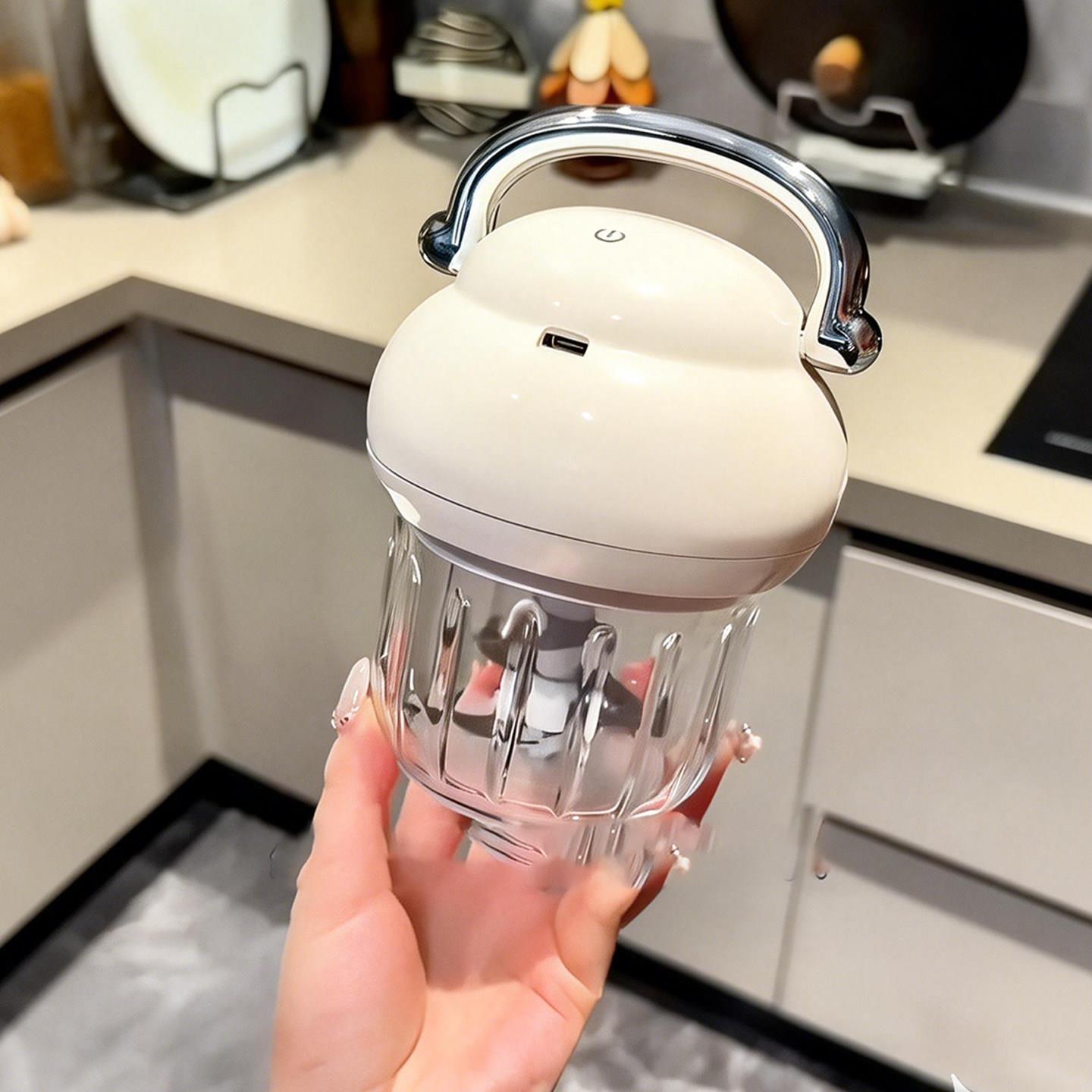 电动搅蒜器家用厨房小型可携式蒜泥搅碎器多功能宝宝副食品绞肉绞