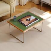 北欧沙发边几中古包豪斯不锈钢多巴胺床上桌子客厅飘窗方形小茶几