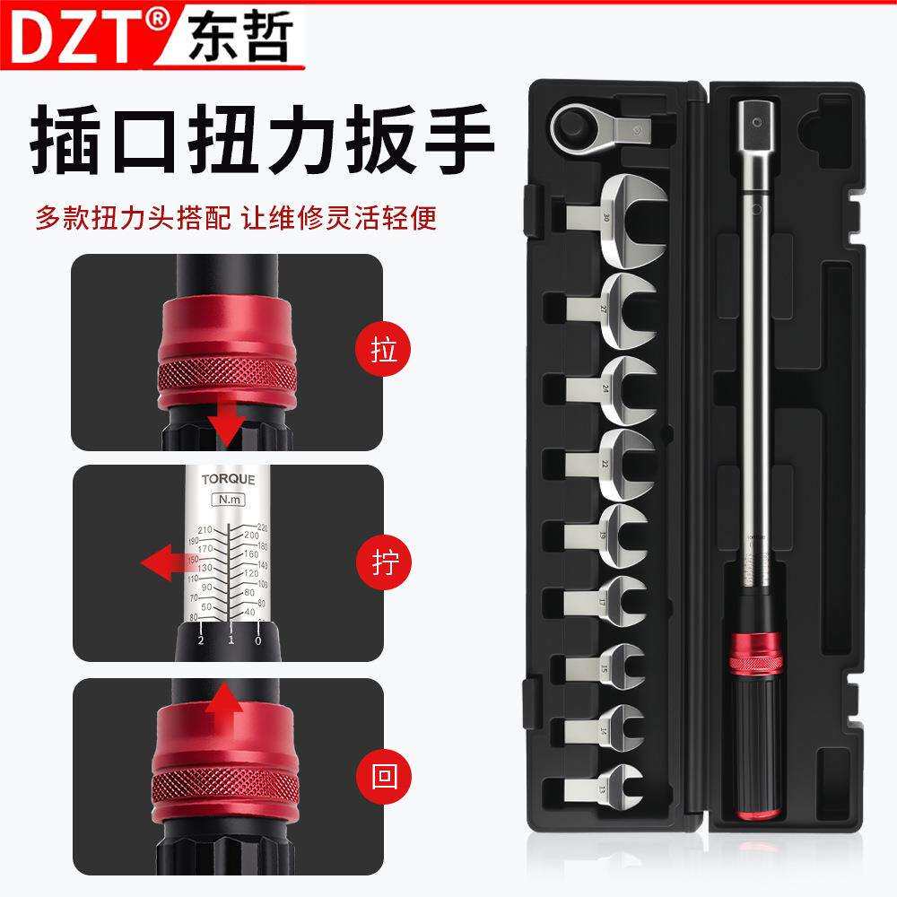 20-220NM可换头扭力扳手预置式公斤扭矩扳手汽车自行车火花塞维修