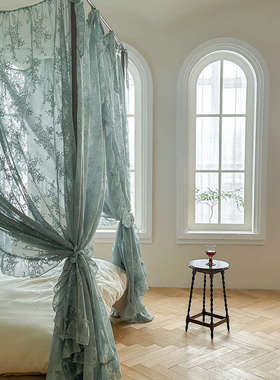 .落地米三开家用新款奢.宫廷风1法式蕾丝20248m轻公主床蚊帐门51