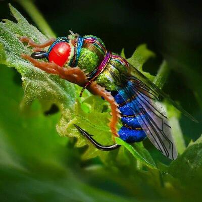 2Pcs Bionic Fly Fishing Bait Trout Fly Fishing Lure Fishing