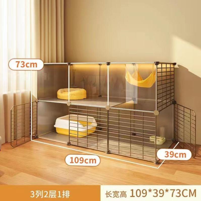 正品户猫笼家用内小子型猫咪别室墅猫舍猫屋猫窝猫砂盆爬架一体不