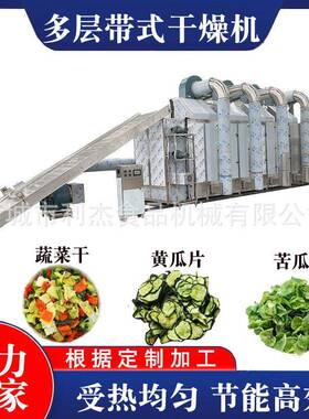 胡萝丁网带烘机 式蔬菜辣椒烘利杰干机卜 水干果材连续烘干设备