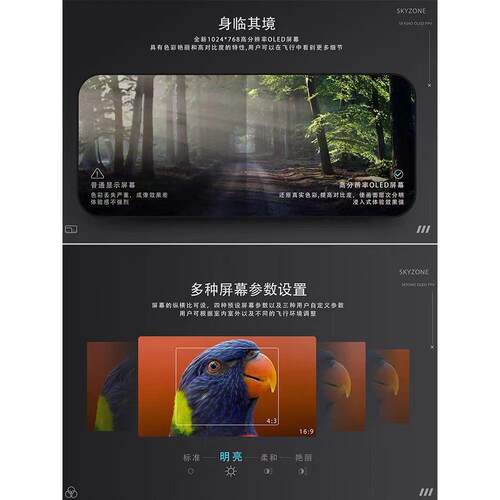 SKYZONE04OPRO穿越机航模视频眼镜升级版双接收融合模拟图传原