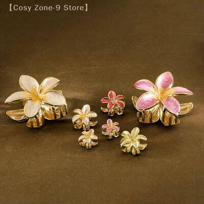 Gradient Alloy Oil Dropping Flower Hair Clip Versatile Hair
