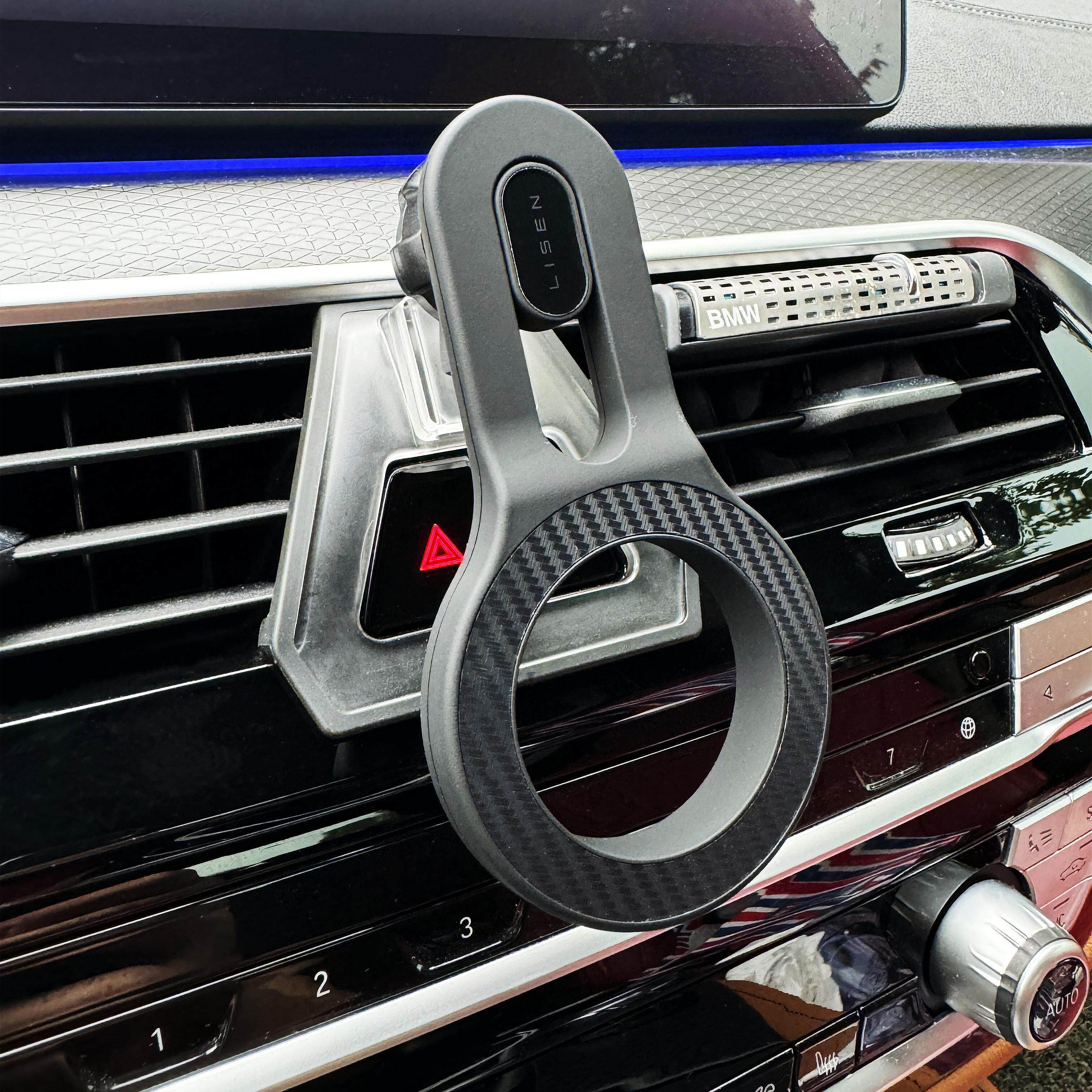 BMW专用手机车载magsafe磁吸防抖支架2024新款软矽胶bmw专车底座
