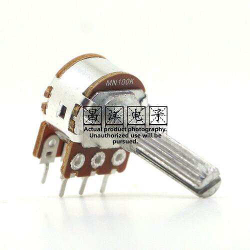 MN100K双联MN104带中点平衡八达音响功放音量电位器25MM花轴6脚