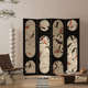 法式 中古花卉屏风隔断可折叠移动卧室房间遮挡家用客厅背景墙屏风