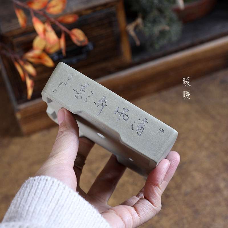『宽长方』暖暖精选手工微型盆景绿植菖蒲花假山苔藓造景张可磊
