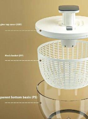 808F Manual Salad Dryer with Storage Lid and Colander Bowl