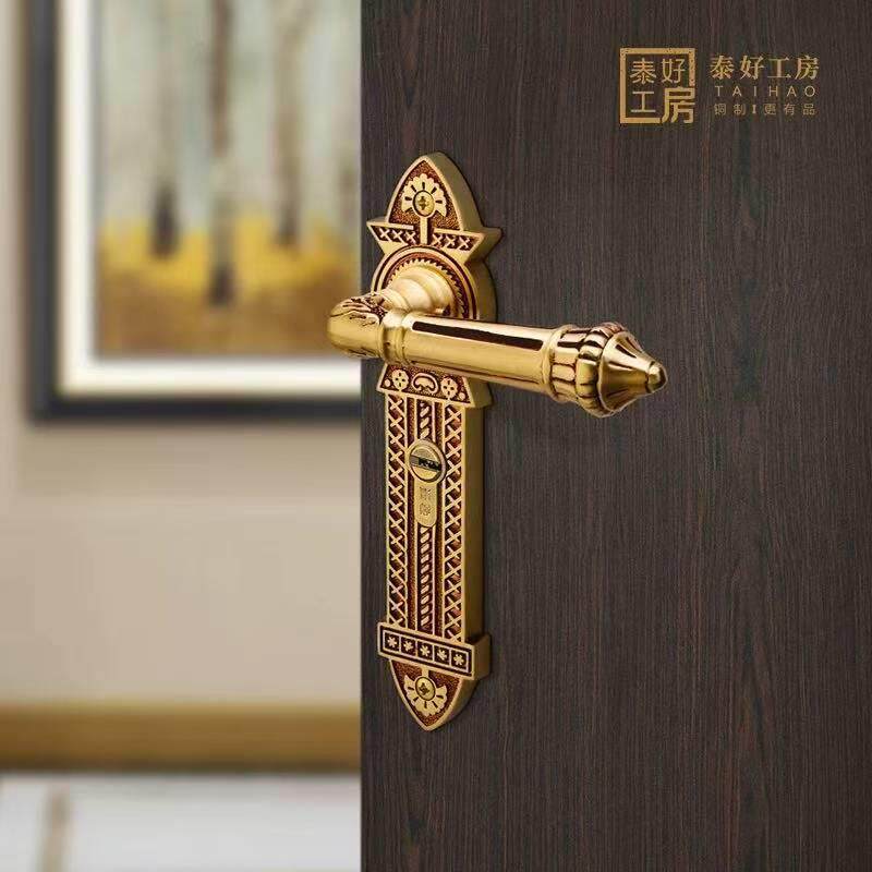 泰好工房室内家用房门锁卧室静音通用防盗老式木门锁具TH58-5556