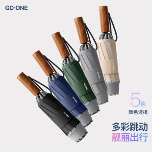10骨节节收防回弹木纹反向自动伞一键开收商务晴雨伞厂家现货印字