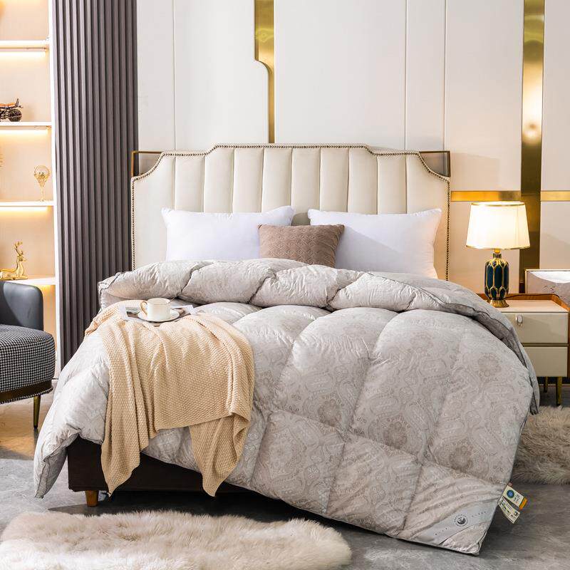 高支高密大提花立体羽绒被壳自充绒半成品双人轻奢被芯大提花被套