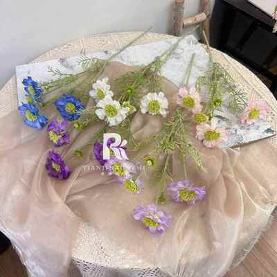 轮峰菊仿真花花高品装假花波AL-1403斯菊婚礼手捧花婚庆插花质莫