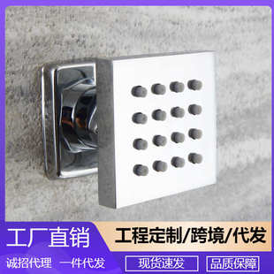冷热淋浴单功能圆形花洒方圆形铜墙喷头 贝洛德全铜增压花洒