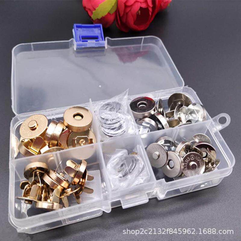 20pcs金属磁扣14MM 18MM金色银色免缝超薄强磁吸扣皮具箱包按扣子