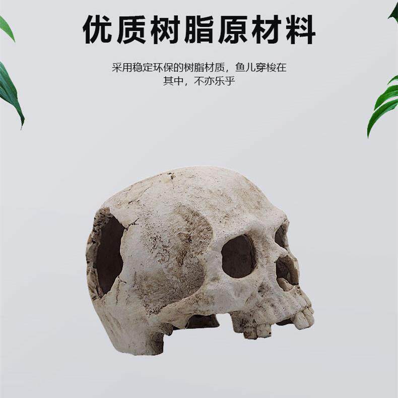 爬宠骷髅头骨蜘蛛躲避洞窝蜥蜴宠物蛇守宫爬虫箱水族造景装饰用品