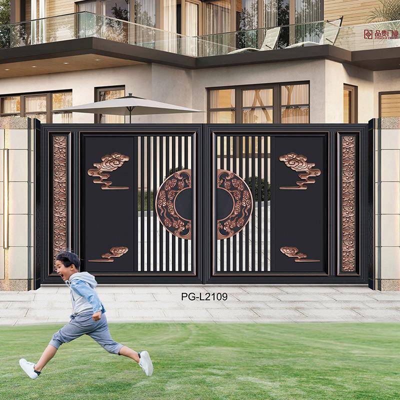 铝艺大门铝合金庭院大门别墅大门欧式风格乡村庭院对开门防盗门