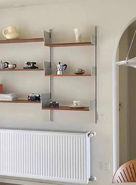 Vitsoe隐形墙上置物架隔板书架北欧简约客厅展示架悬浮轨道陈列架