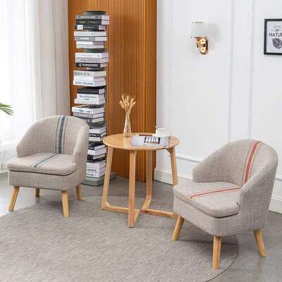 阳台休闲椅小型卧室现代布靠简约喂奶凳单DWL人科技户家用背沙发