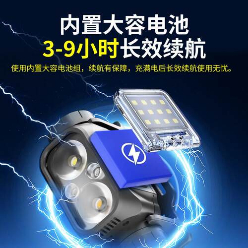 天火迷你轻便小头灯感应便携强光超亮头戴式2025新款夜钓登山专用