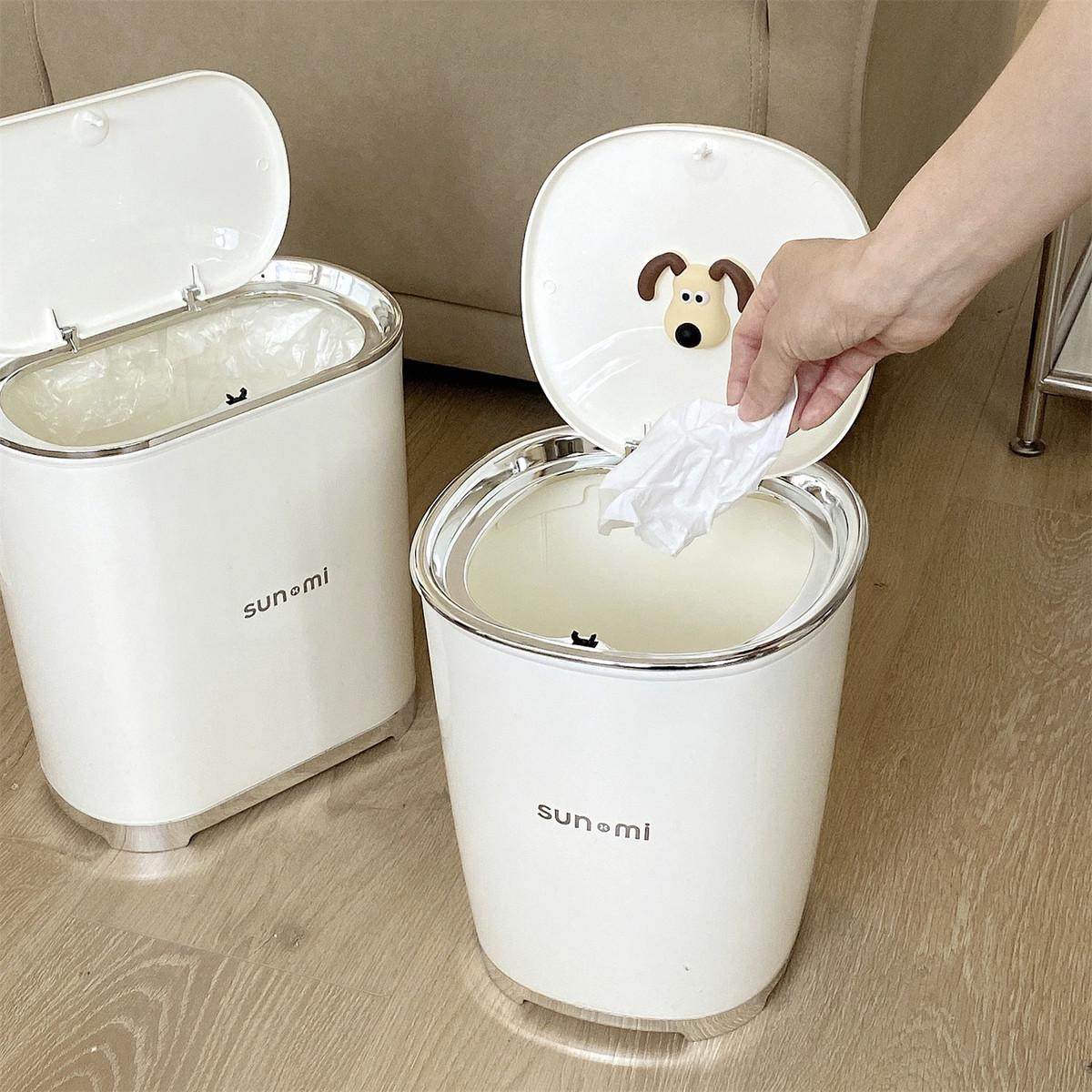 9QXC家用按压式垃圾桶卫生间厕所厨房大容量新款带盖夹缝客厅卫生