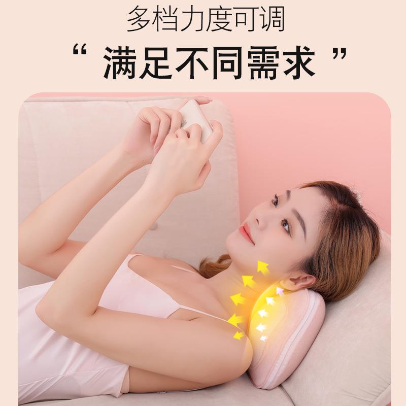 小糖果颈椎按摩器颈部腰部肩部按摩枕电动家用多功能无线按摩抱枕
