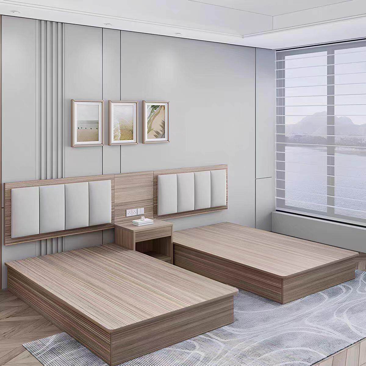 宾馆家具标间全套酒店单双人床箱公寓民宿旅馆出租房标准间