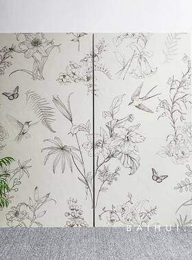 现代简约厨房阳台卫生间白色燕子砖长花砖哑光釉面砖墙砖600x1200