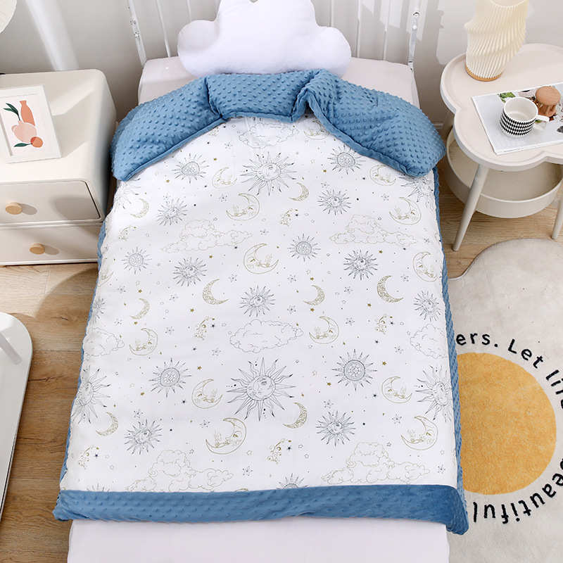 柔软安抚豆豆被120*150大尺寸被子婴童A类舒适透气儿童午休盖毯