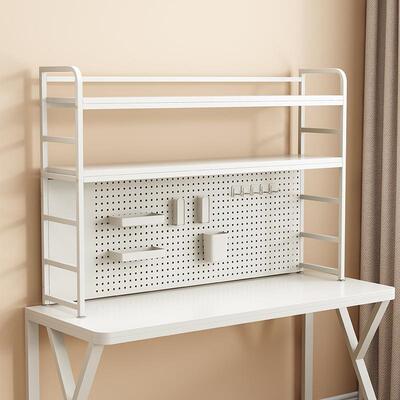 桌面纳置物架办桌书收桌多层铁ALK78961艺上学生桌家用电脑桌洞洞