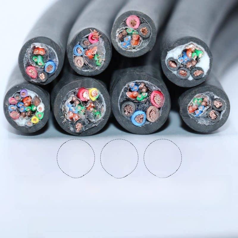 4芯8芯屏蔽网线拖炼带电源信号一体线抗拉耐高低温高柔性覆合电缆