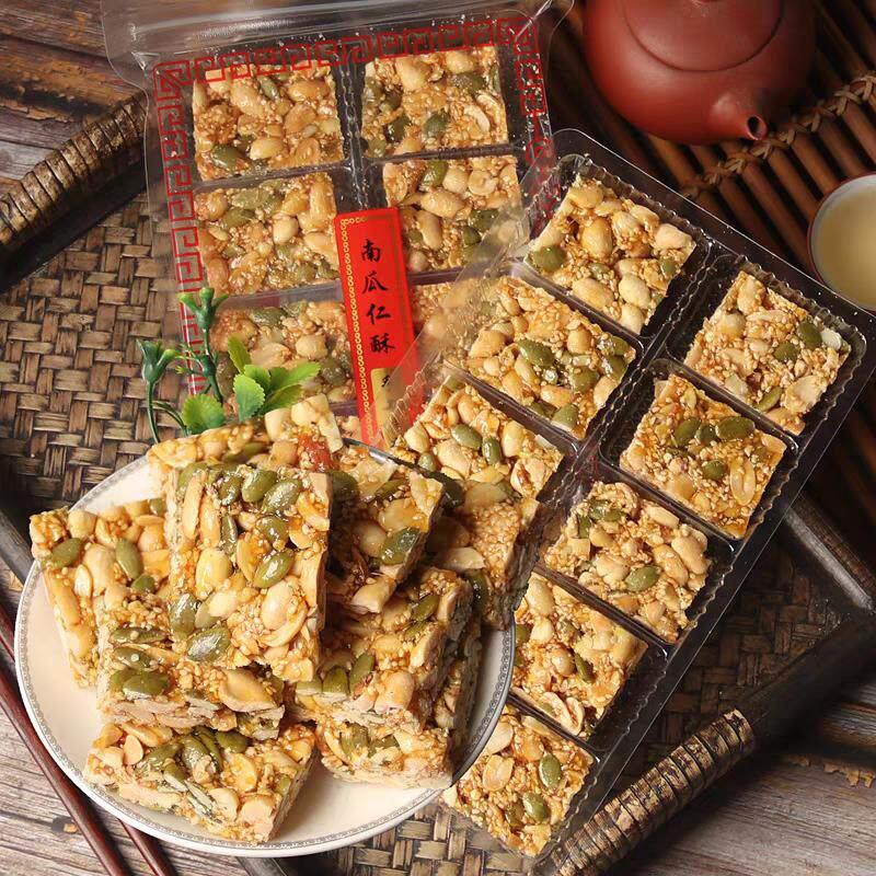 南瓜子仁酥汕头特产南瓜子仁酥糖豆麻枋花生酥糖黑麻酥素果子拜神