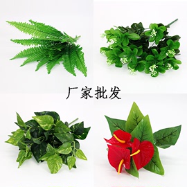 仿真波斯叶草蕨类植物假绿萝背景墙绿植工程客厅阳台装饰插花配材