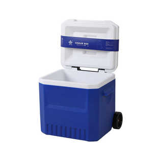 18L保温箱PU带轮子 车载保鲜箱 拉杆冷藏箱 外卖户外塑料便携冰桶