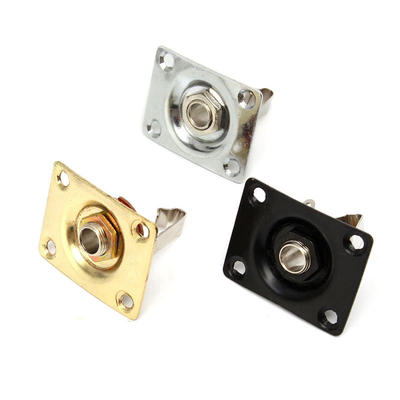 Square Style Jack Plate Guitar Bass Jack 1/4 Output Input Ja