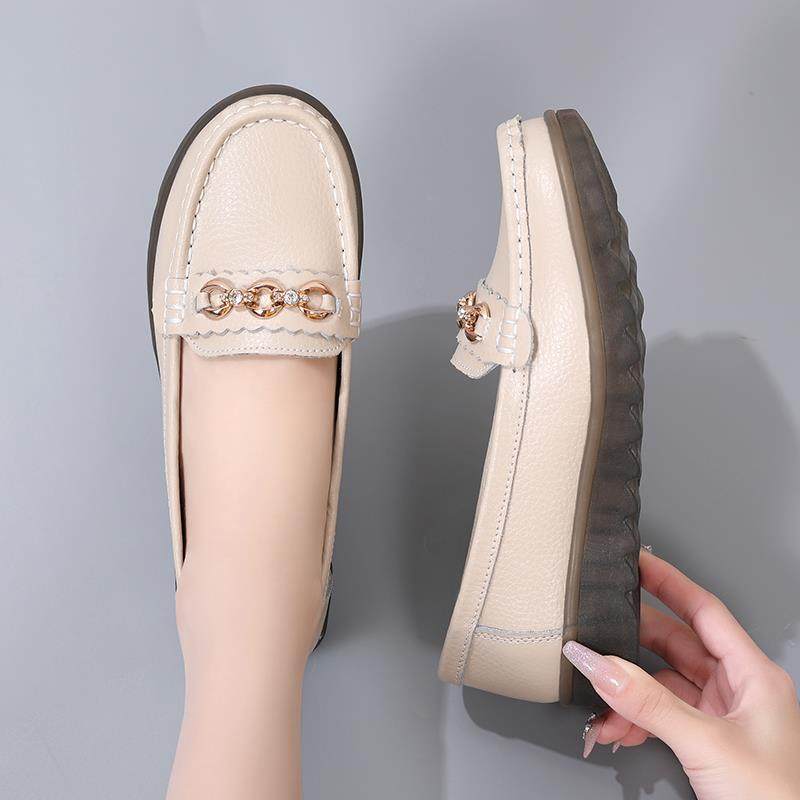 平底鞋女2026新款春秋女鞋妈妈鞋百搭浅口豆豆鞋软底防滑单0123e,女鞋,乐福鞋（豆豆鞋）,淘宝优惠券,粉丝福利购,淘宝优惠卷