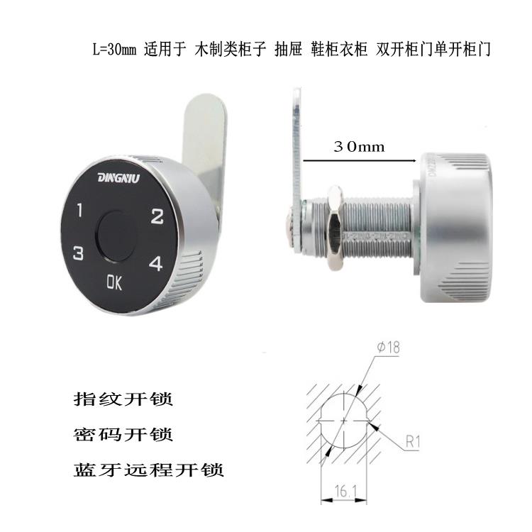 智能鞋柜锁抽屉密码锁信报箱文件柜橱门更衣柜铁皮柜指纹密码锁芯