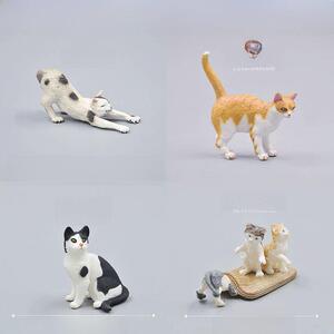 正版全新散货仿真动物模型玩具宠物动物猫咪小猫小花猫