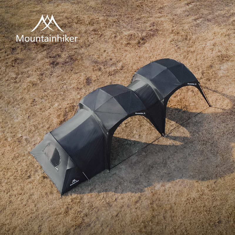 山之客速开穹顶野营·天幕户外露营免搭建黑胶防晒车边帐篷遮阳棚