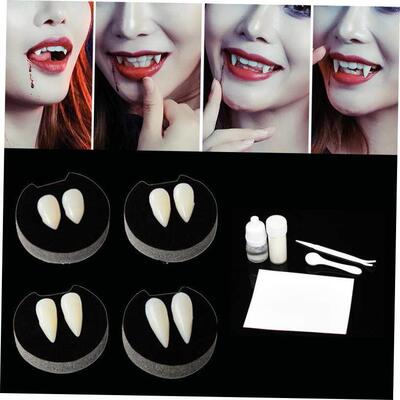 1 Pairs Vampire Teeth Fangs Dentures Props Halloween Costume