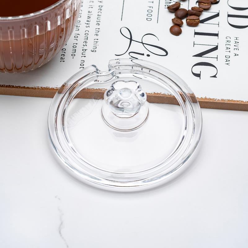 玻璃杯盖单卖早餐杯杯盖子牛奶杯盖配件大肚杯盖带提手藕粉杯子盖