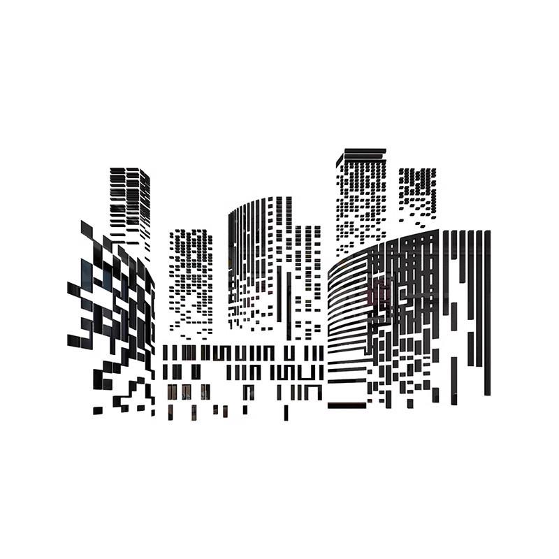 镜面马赛克2025新款电视背景装饰挂件自粘贴墙壁亚克力3d立体贴片